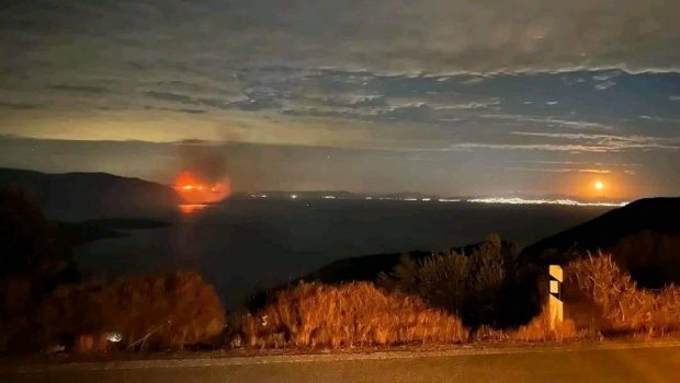 Φωτιά σε δασική έκταση στο Ακρωτήριο Πράσο στη Σάμο