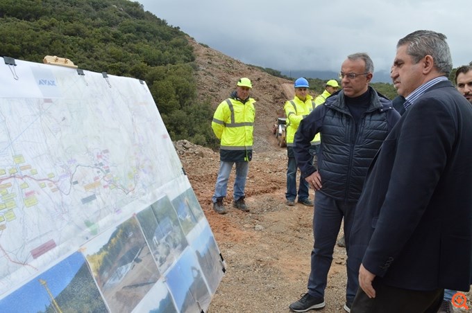 Στο εργοτάξιο του Οδικού Άξονα Μπράλος - Άμφισσα ο Χρήστος Σταϊκούρας