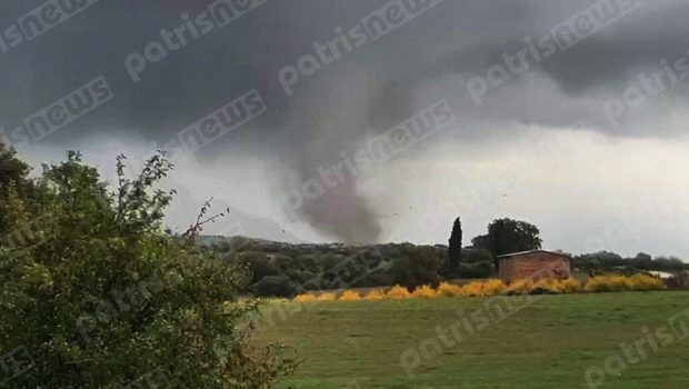 Ανεμοστρόβιλος προκάλεσε μεγάλες ζημιές σε χωριά της Ηλείας