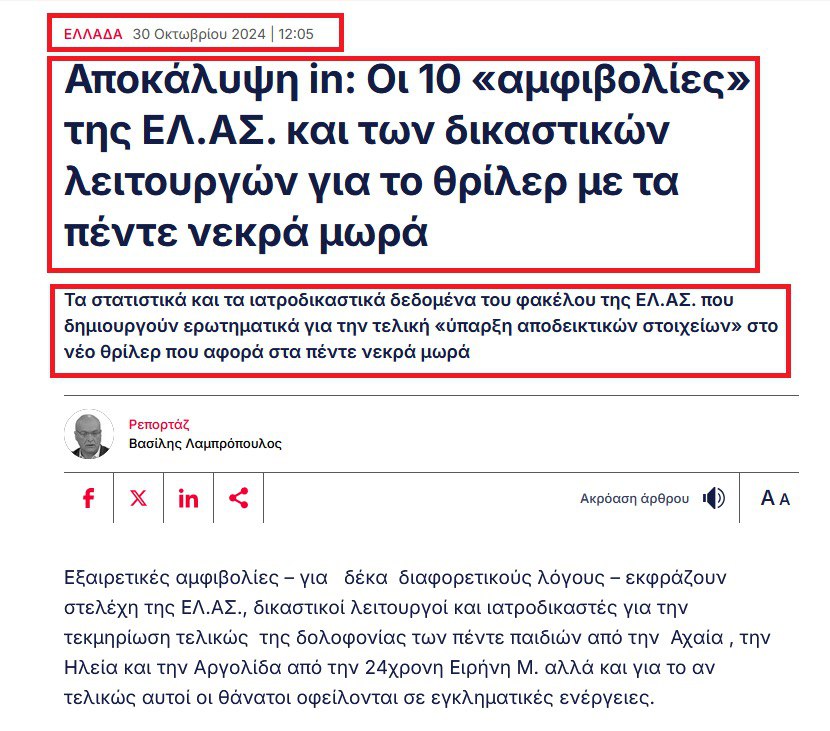 Αποκάλυψη in: Τα έξι ευρήματα που δείχνουν την αλήθεια στο θρίλερ στην Αμαλιάδα