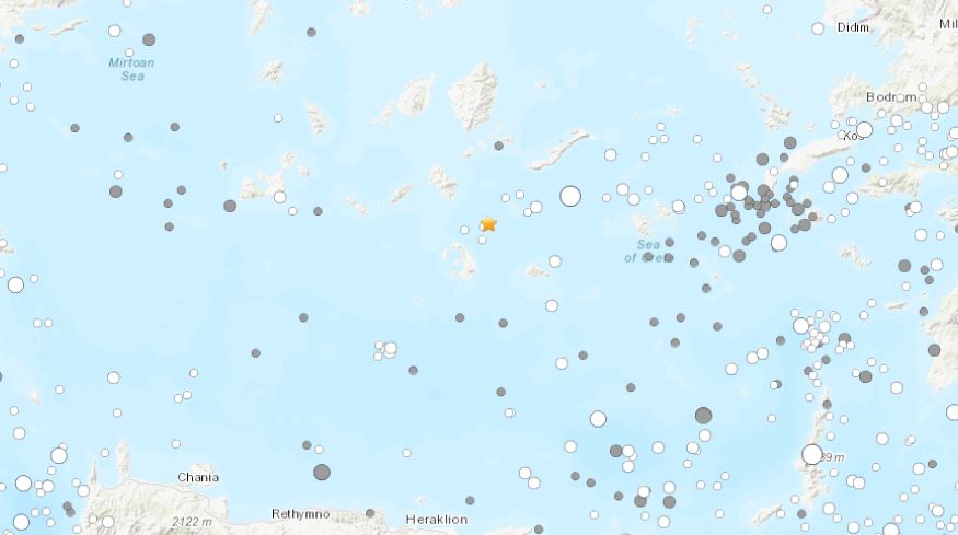 Νέος σεισμός 5 Ρίχτερ στις Κυκλάδες - Αισθητός στην Αττική