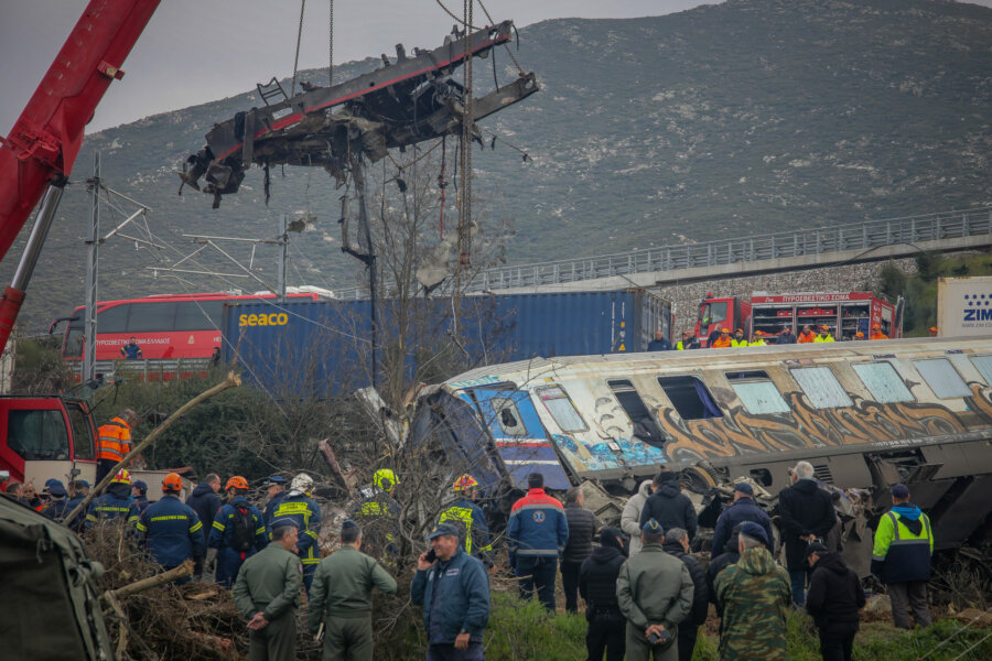 ΣΙΔΗΡΟΔΡΟΜΙΚΟ ΔΥΣΤΥΧΗΜΑ ΣΤΑ ΤΕΜΠΗ (ΒΑΣΙΛΗΣ ΒΕΡΒΕΡΙΔΗΣ/ MPTIONTEAM/EUROKINISSI)