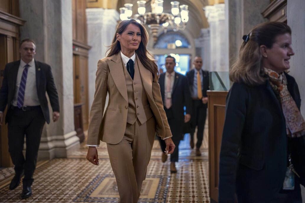 Melania Trump: Η Πρώτη Κυρία με το απόλυτο power suit στο Καπιτώλιο