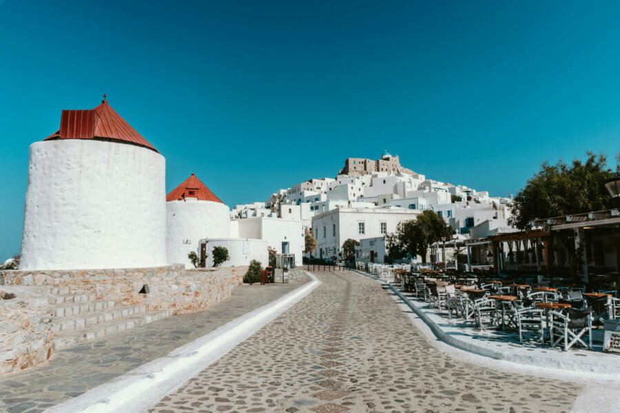 εικόνα που δείχνει άποψη από τη Χώρα, στην Αστυπάλαια